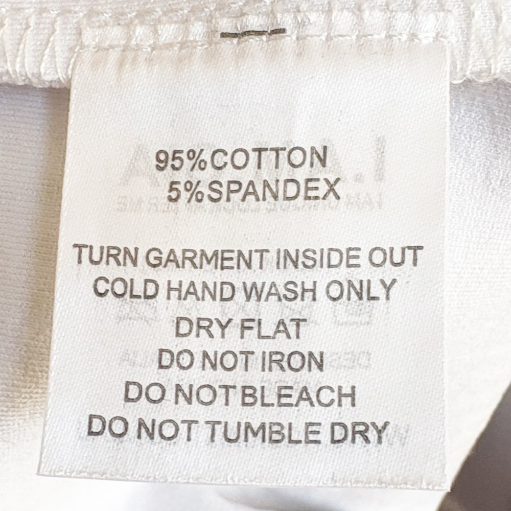 I.AM.GIA White High Waist Rhinestone Studded Bike Shorts Workout Athletic Glam - Picture 4 of 4